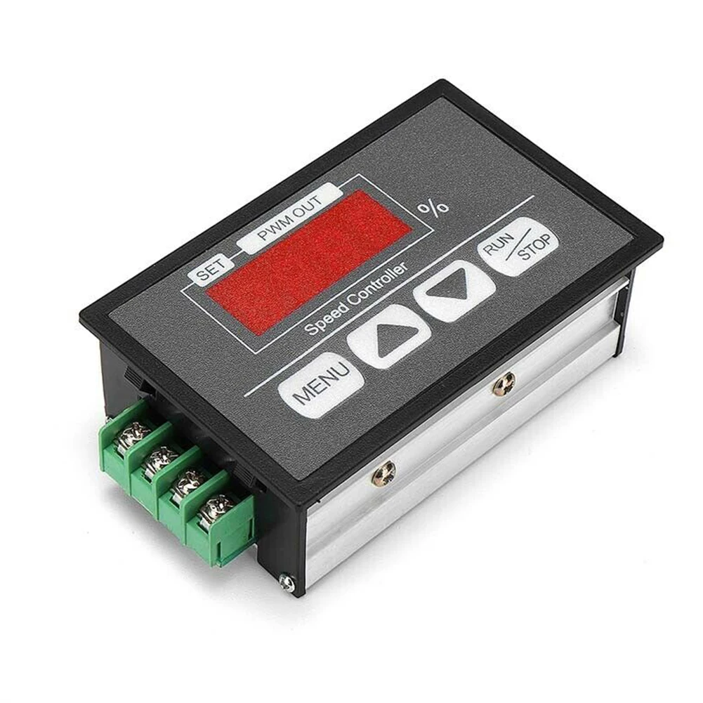 

DC Motor Speed Control Switch Digital Display 6-60V DC 0-30A Slow Start Stop PWM 3.78*2.40*1.34" 21kHz For Brushed Motor