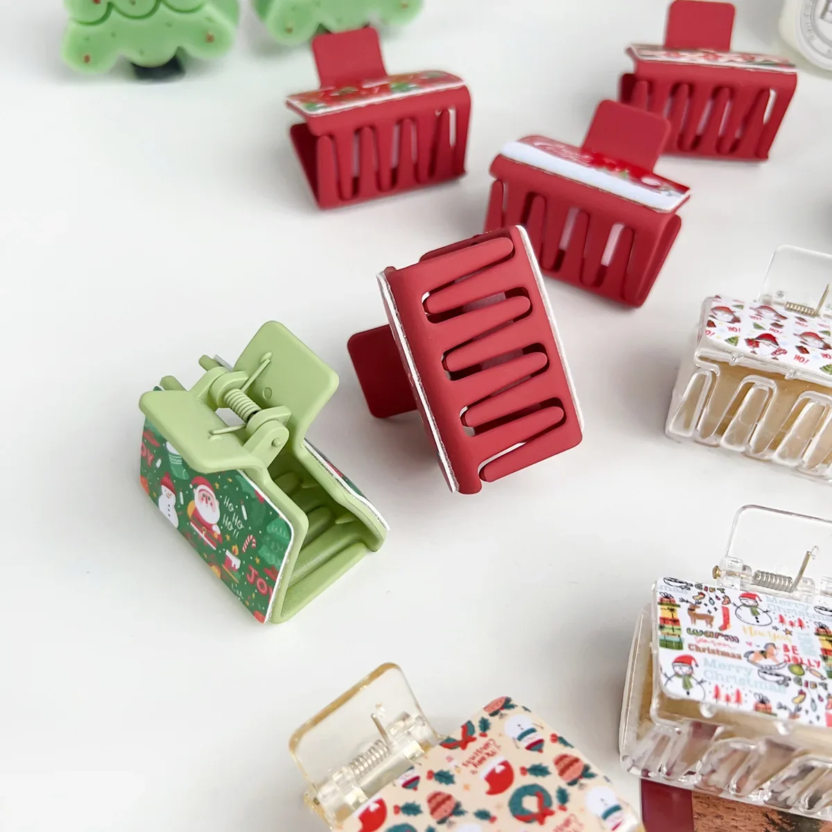 Рождественский пластиковый зажим для волос нашивка шпилька с допамином