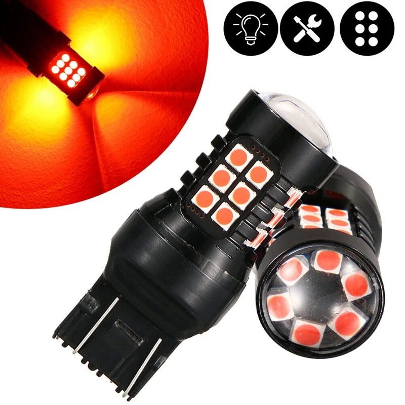 Для Honda Civic Accord CRV красный стробоскоп мигающий тормозной сигнал лампа Мерцающая 7443