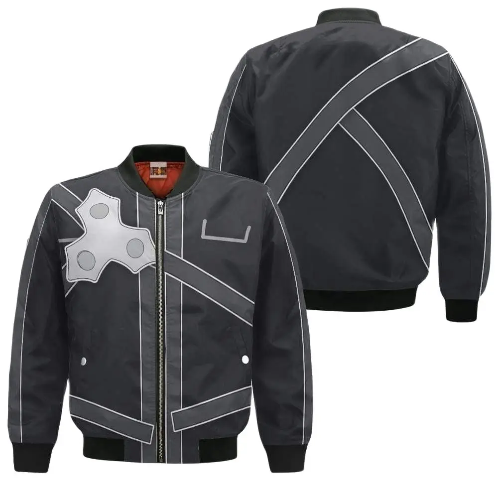 

Sword Art Online SAO Hoodie Kirito/Kirigaya Kazuto Cosplay Bomber Jacket Baseball Varsity College Waterproof Winter Coat