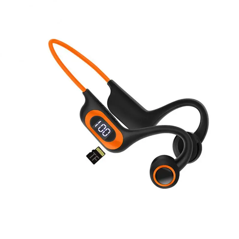 

Bone Conduction Earphone Wireless Bluetooth 5.3 Headphone Outdoor Sport Earbud Headset With Mic For Android Ios Support SD Card