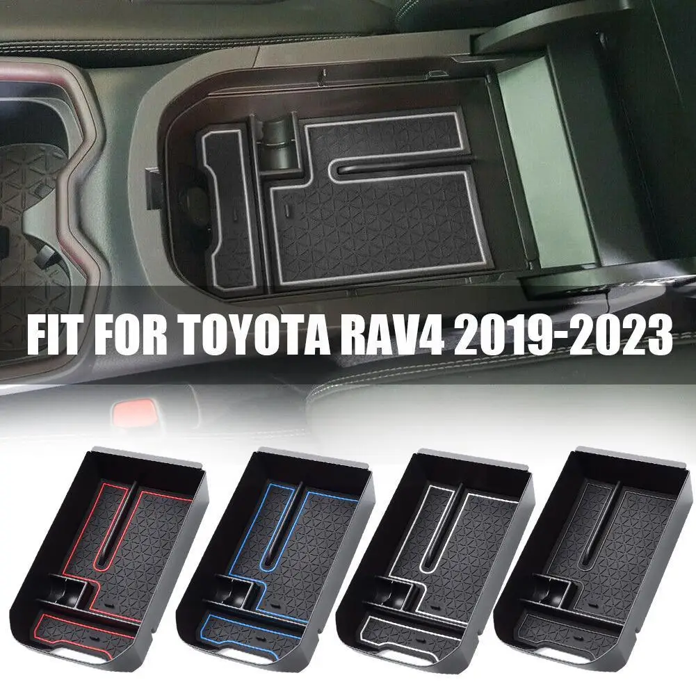 

Автомобильный центральный подлокотник коробка для хранения поддон центральная консоль Органайзер лоток для Toyota RAV4 2019-2023 автомобильные внутренние аксессуары Y3K2