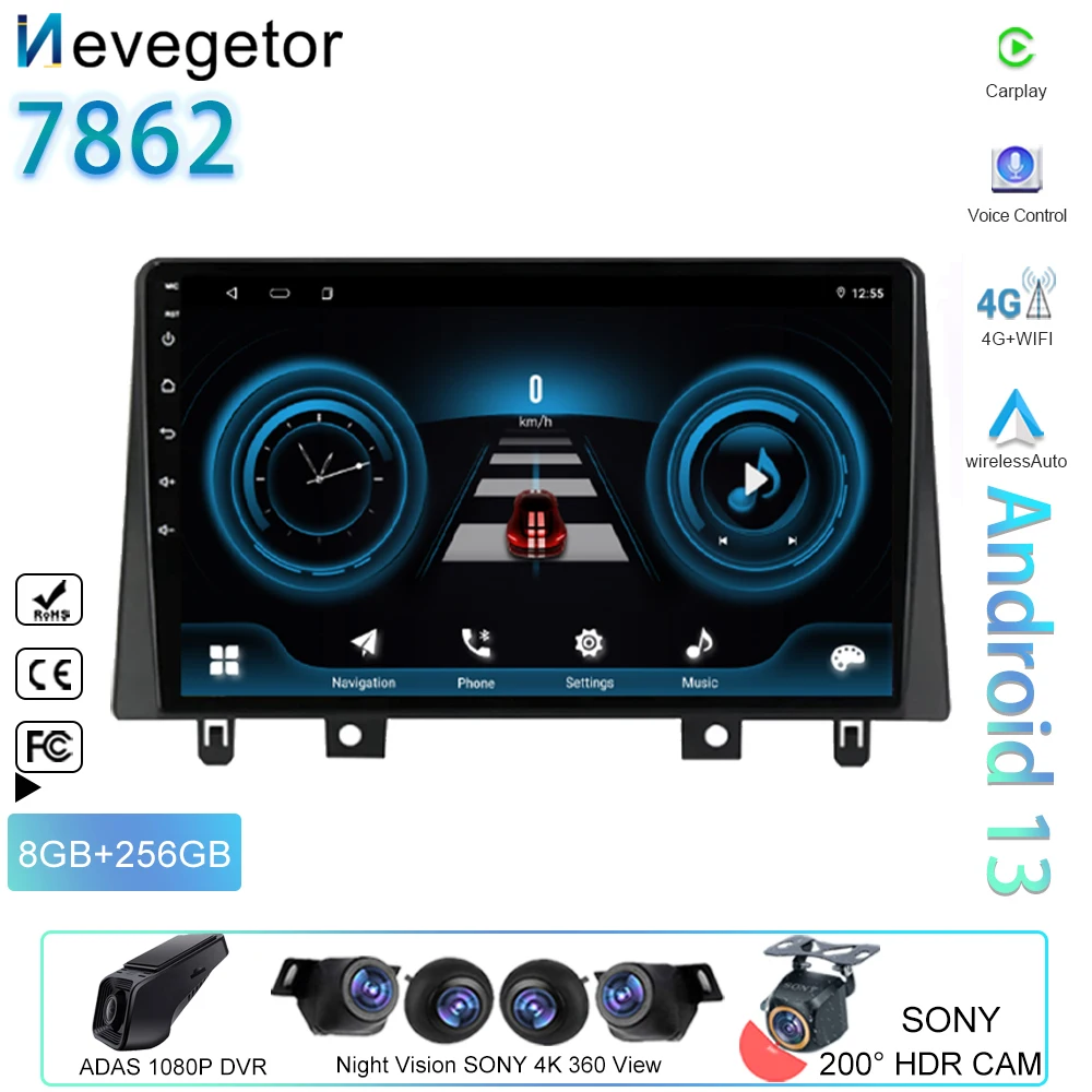 4G для JAC Refine S3 2019 Android Авто Радио Видеоплеер Головное устройство Мультимедийная