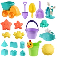 20 pcs assorted color kids friendly durable beach toys play sand kit for teens toddlers