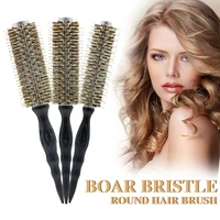 professional salon hair round brush boar bristles anti static and heat resistant ceramic coating hairdresser brush hair brush