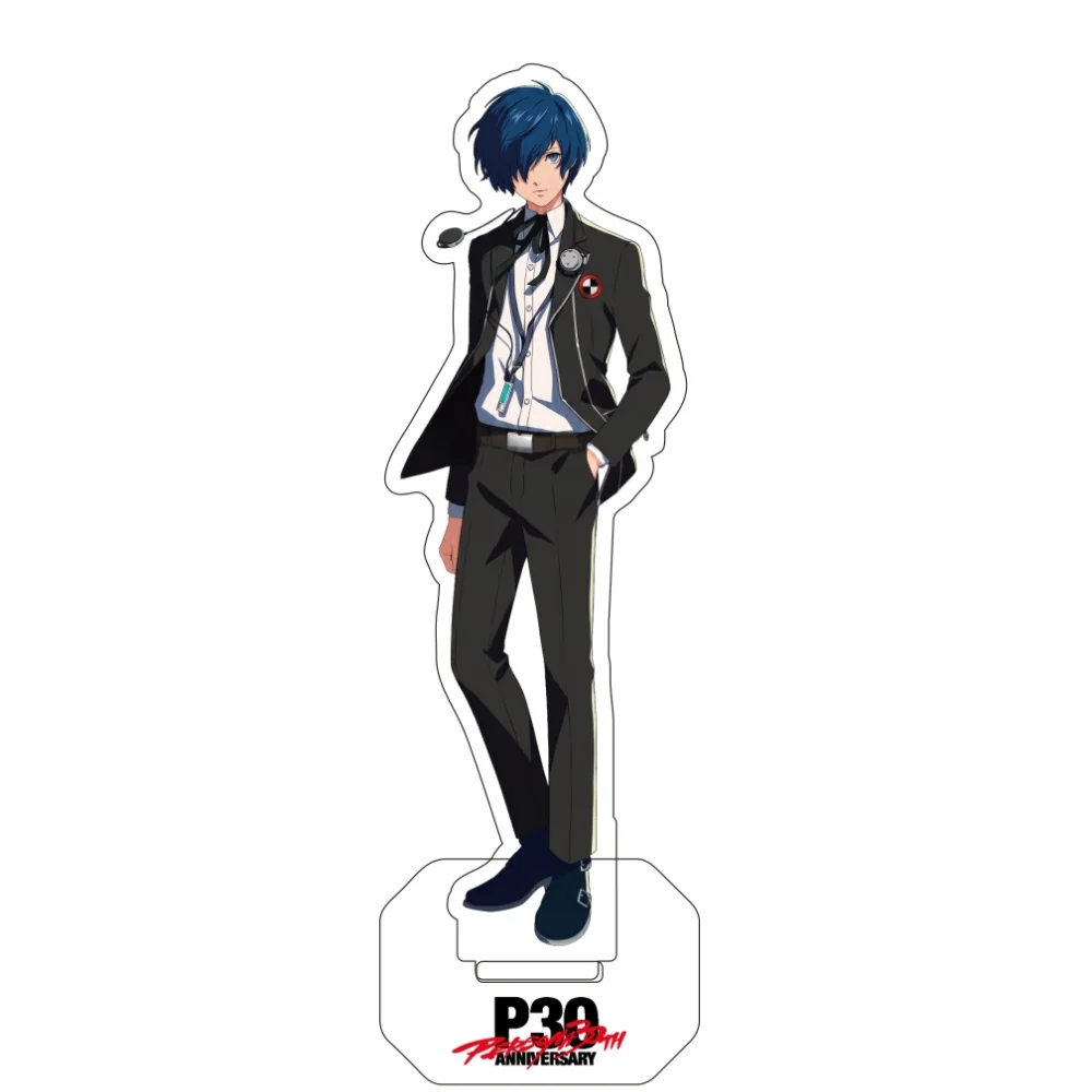 Фото Новинка 2026: Акриловая двусторонняя подставка-брелок Game Persona 30th, 15 см, с персонажами аниме (Джокер, Макото, Юки, Ю), декор для книжной полки, подарки №2