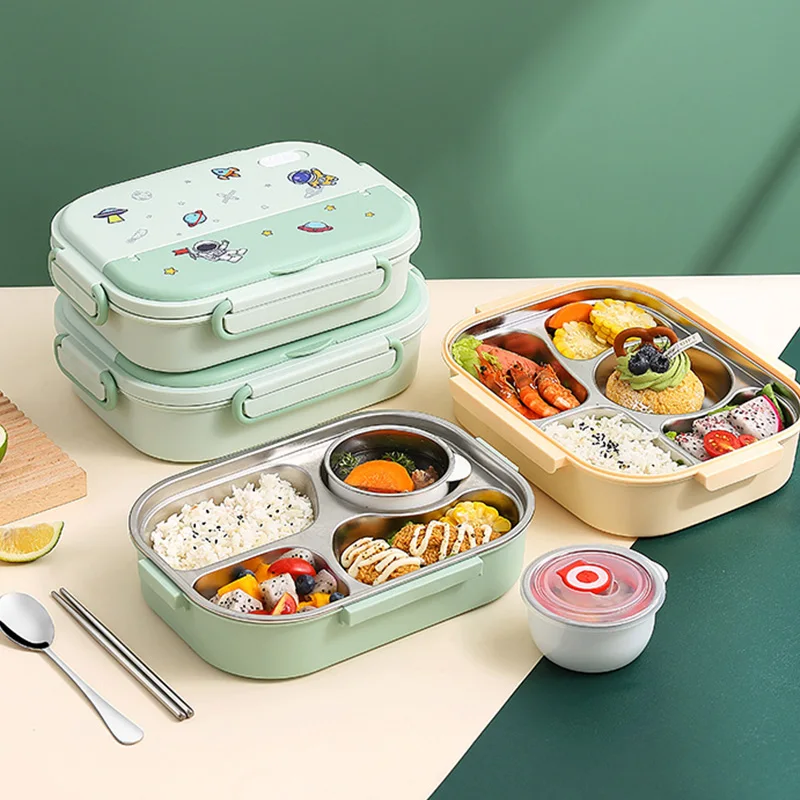 

316 Stainless Steel Thermal Lunch Box Kids Lunch Box for School Cute Kawaii Lunch Box Kids Lunch Bag Cartoon Microwave Bento Box