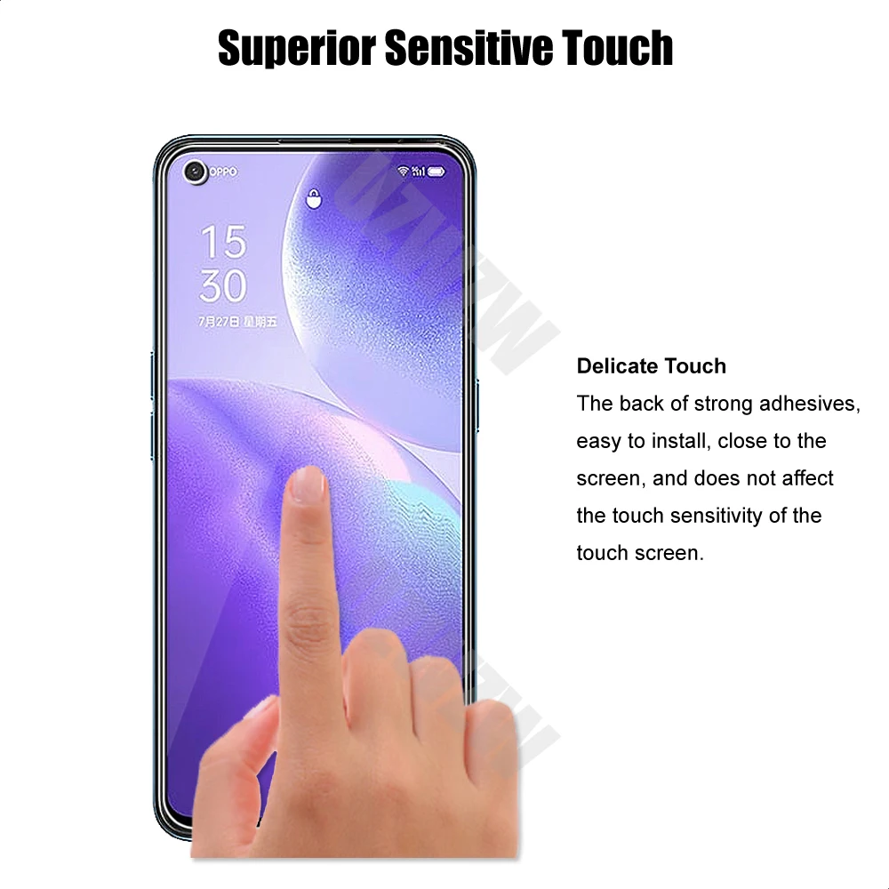 (2+2) For Oppo Reno5 5G / 4G Reno 5 (2pcs) Camera Lens Film & (2pcs) Tempered Glass Screen Protectors Protective Guard HD Clear