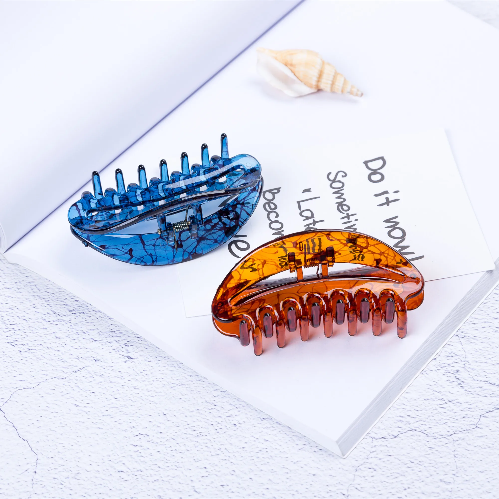 Заколка для волос с кристаллами 10 см