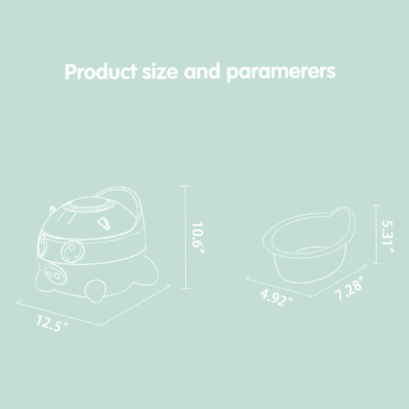 

Baby Potty Training Toilet Cute Cartoon Pig Seat Pot Portable Children Bedpan