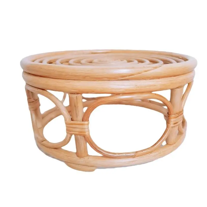 

Short Plant Stand Rattan Woven Round Pot Supports Rack Flower Stands Round Pot Supports For Cacti Succulents Flowers