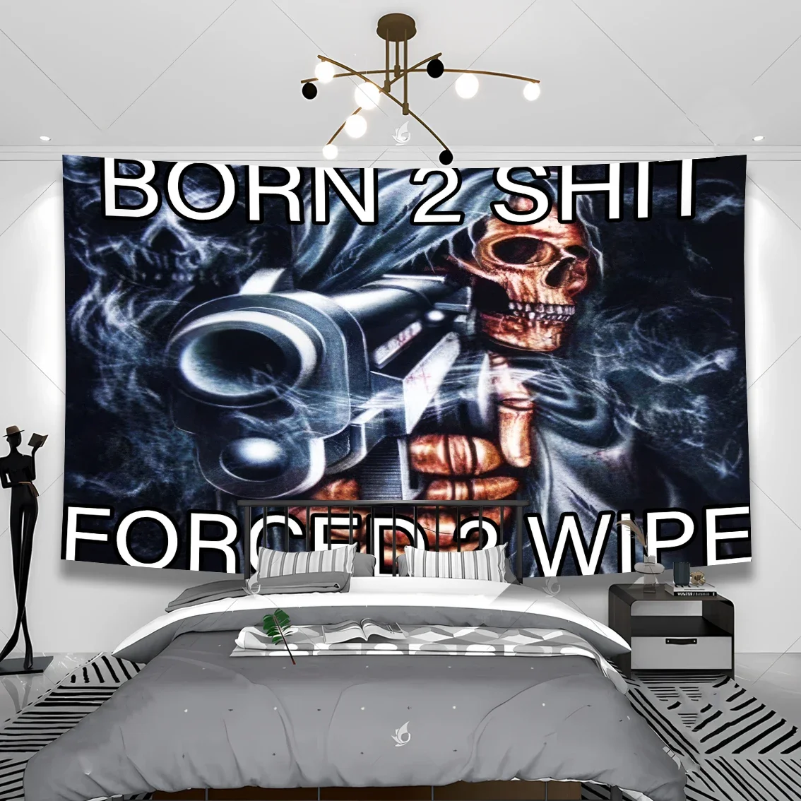 Гобеленовый аниме гобелен 90 х150 см винтажный настенный в стиле ретро готический