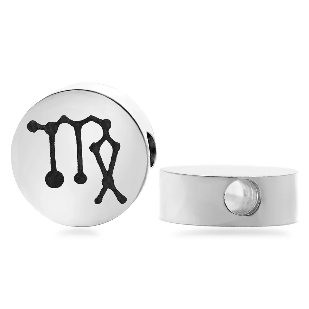 5 шт./лот 100% подвески из нержавеющей стали DIY в виде дисков зодиака оптовая продажа