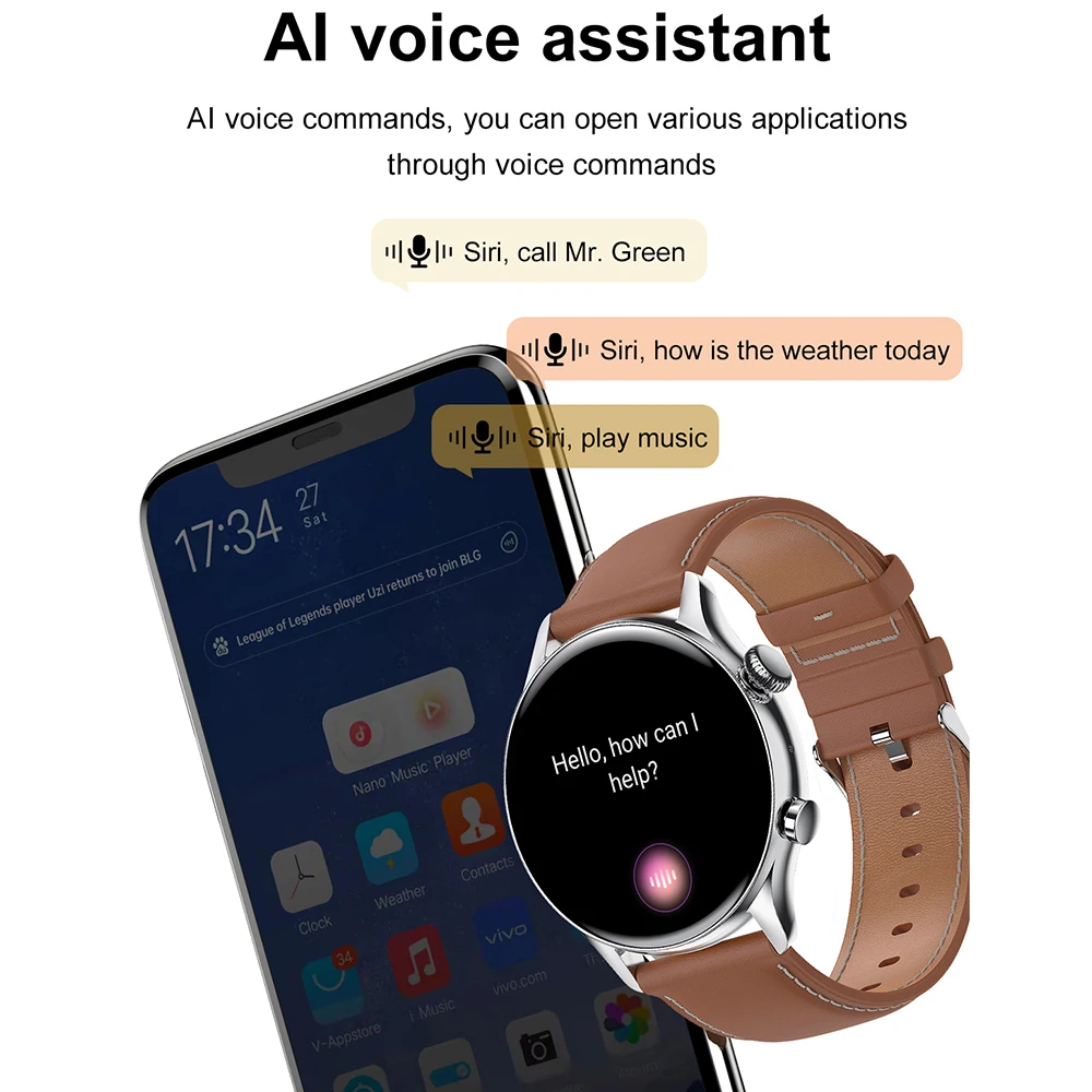 HK8 Pro NFC Smart Watch For Men Women 1.36 inch AMOLED Screen Smartwatch Wristwatch Bluetooth Call AI Voice Fitness Bracelet