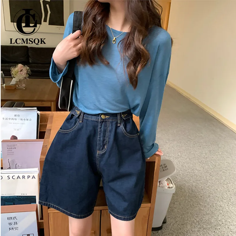 Summer Women's Clothing Women's Denim Shorts Pants Woman Summer 2023 Y2k Blue Jeans Korean Fashion Streetwear Clothes High Waist