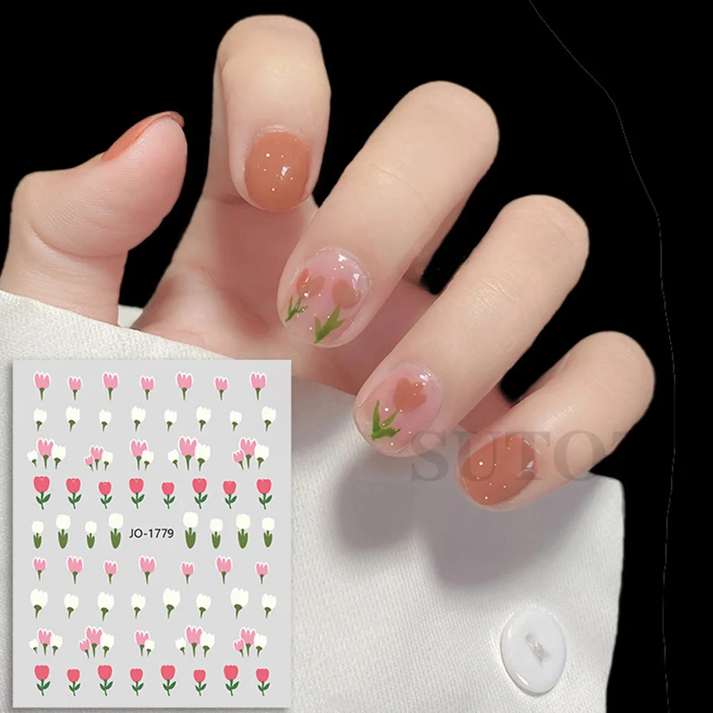 

1pcs Nail Art Decals Summer Daisy Fruits White Florals Petals Flowers Back Glue Nail Stickers Decoration For Nail Tips Beauty