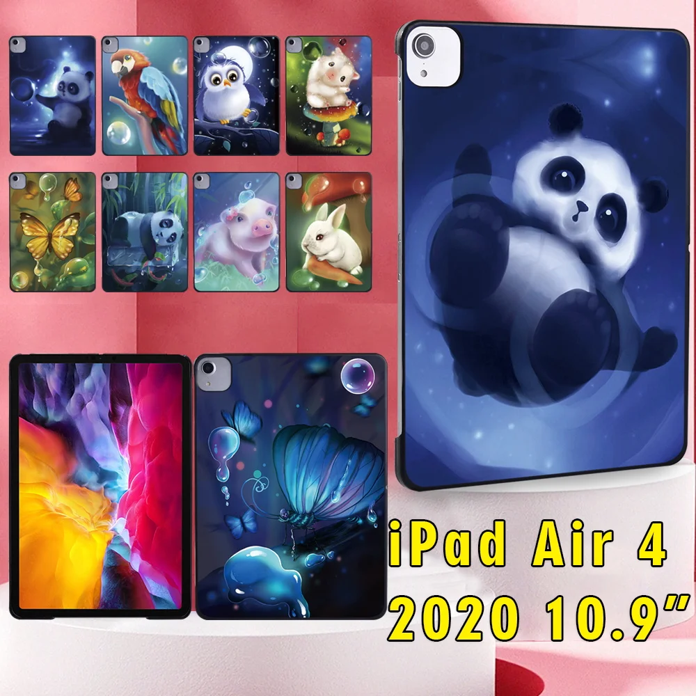

Серия «животные» узор чехол для планшета Apple IPad Air 4 2020 10,9 дюймов A2072/A2316/A2324/A2325 повреждений при падении жесткий корпус + стилус
