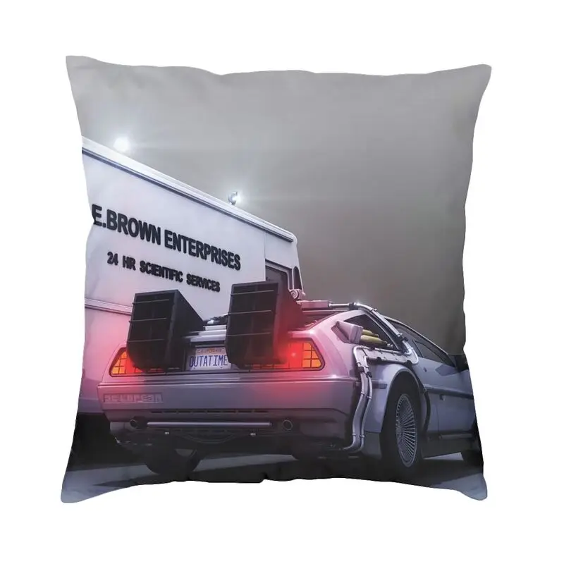 

Квадратная наволочка Назад в будущее, декоративная наволочка для домашней декоративной подушки в стиле 80-х по мотивам научно-фантастически...