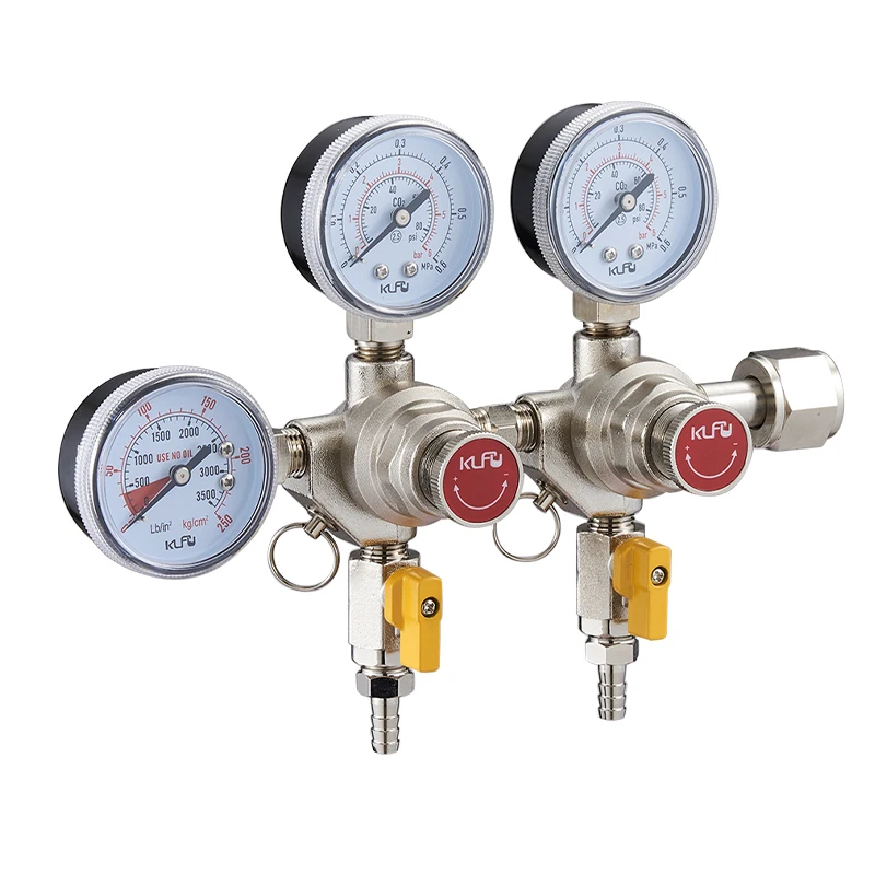 

Экономичный пивной регулятор CO2, двухкорпусный редукционный клапан CGA320 G5/8 W21.8, впускной клапан