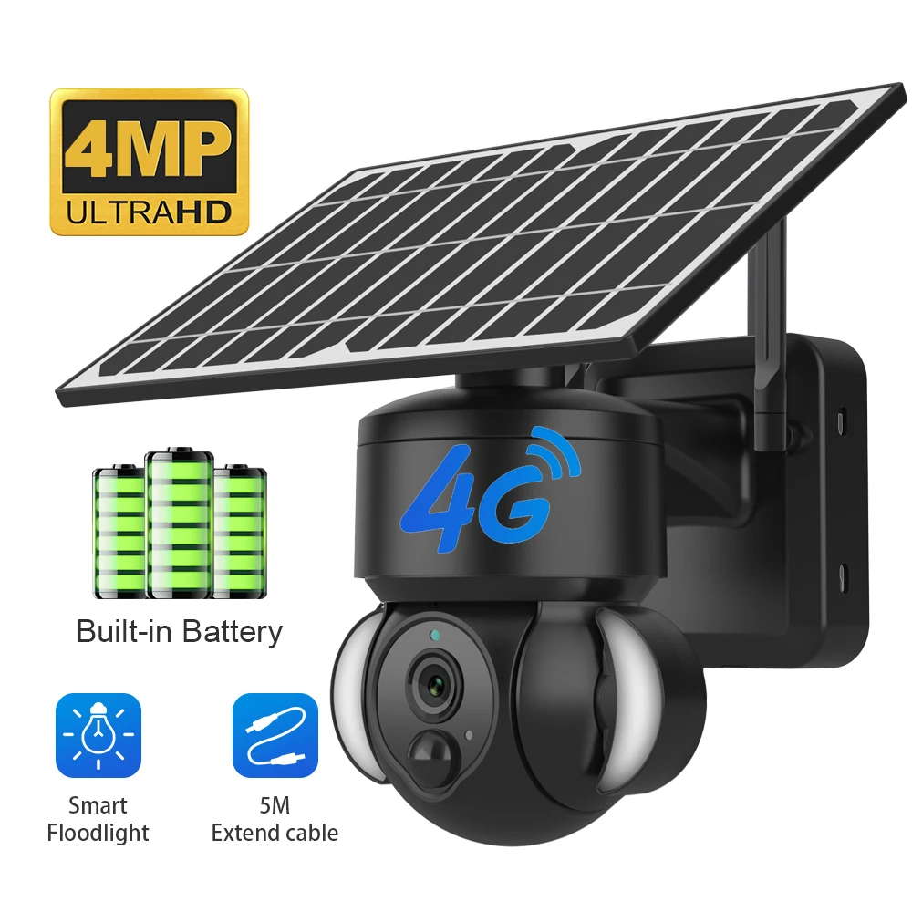 

Камера Наружного видеонаблюдения PEGATAH, 4G, Wi-Fi, на солнечной батарее