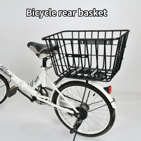 Задняя велосипедная корзина, велосипедная сумка большой емкости с металлической проволокой, водонепроницаемая велосипедная корзина с защ...