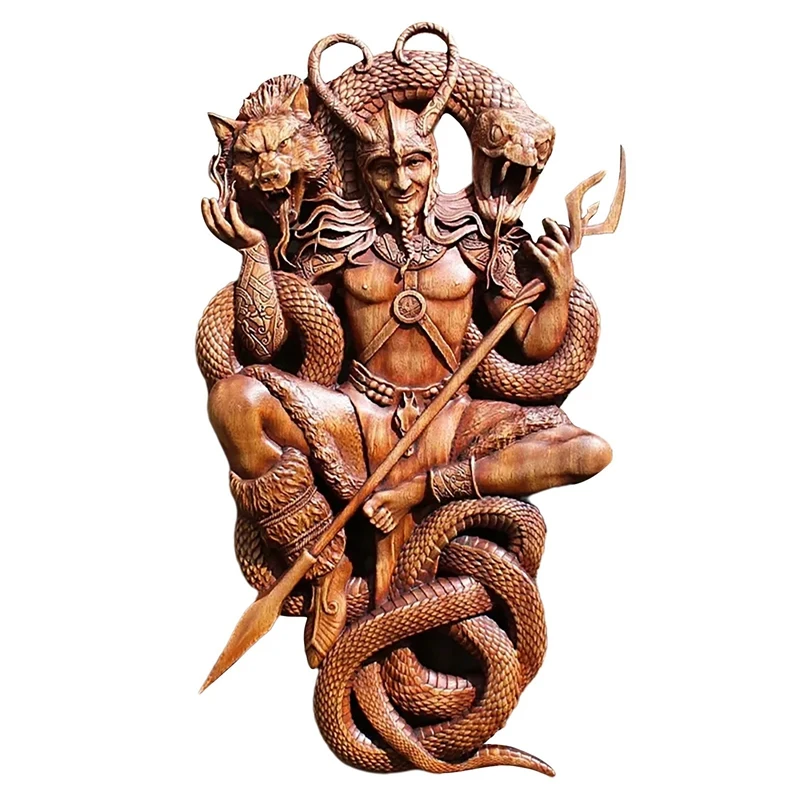 

Декоративная настенная мифология для сада, вороны Одина, фотомифология викингов, орнамент для рукоделия на открытом воздухе (змея, Бог) A