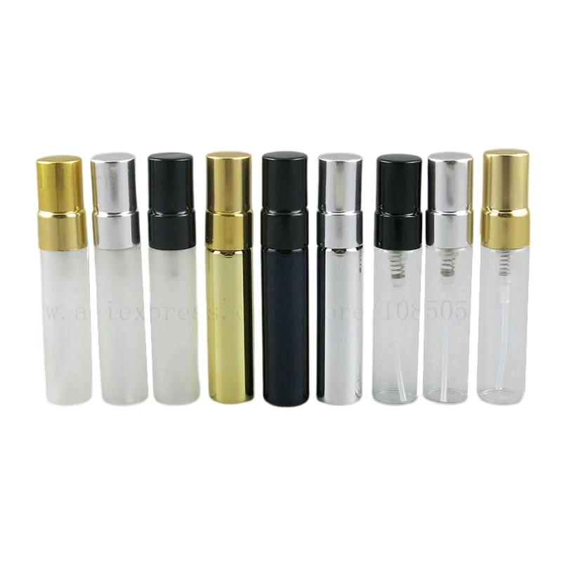 

5ml Empty Travel Mini Atomizer Glass bottle Spray 1/6oz Refillable Fragrance Perfume Empty Scent Fine Mist Bottle 5pcs