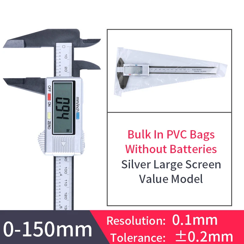 

150 мм 100 мм 6 дюймов электронный цифровой штангенциркуль из углеродного волокна штангенциркуль микрометр цифровая линейка измерительный инструмент