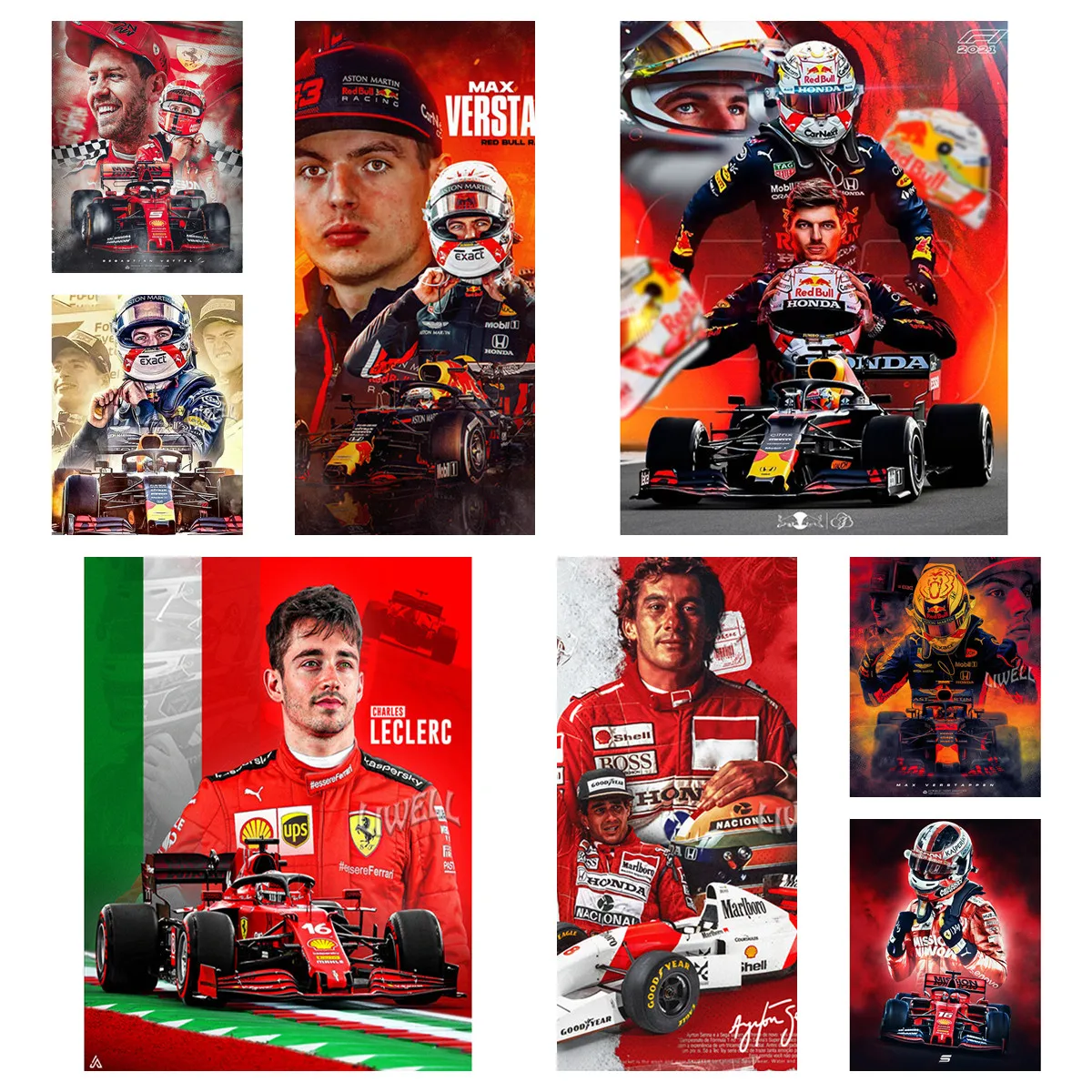 

DIY 5D Handwork F1 Diamond Painting Max Verstapper Racing Lewis Charles Leclerc Formula World Champion Rhinestone