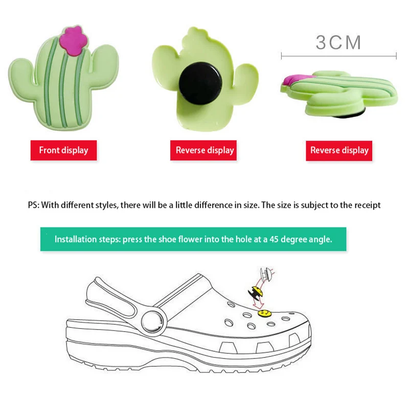 100pcs Mix Small Animals Shoe Accessories PVC Child Garden Shoe Buckle Decorations Fit Sandals Wristband Croc Charm Personality