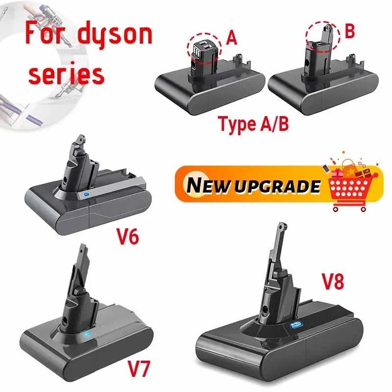 Аккумулятор для пылесоса Dyson V6 V7 V8 Series SV07 SV09 SV10 DC58 DC31 ...
