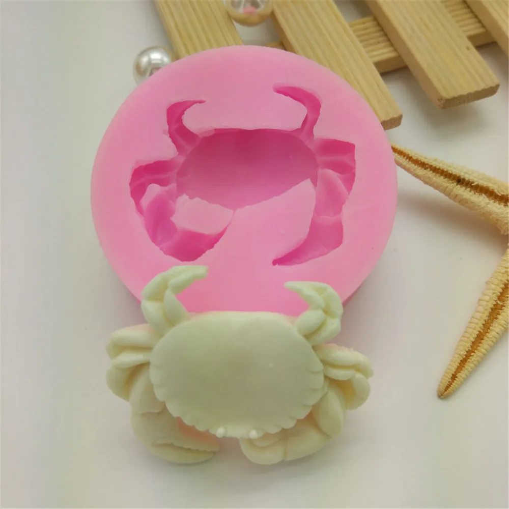 

Silicone Cake Mold DIY Cute Crab Shape Fondant Cake Decoration Kitchen Tools Candy Chocolate Molds Gum Paste Baking Supplies