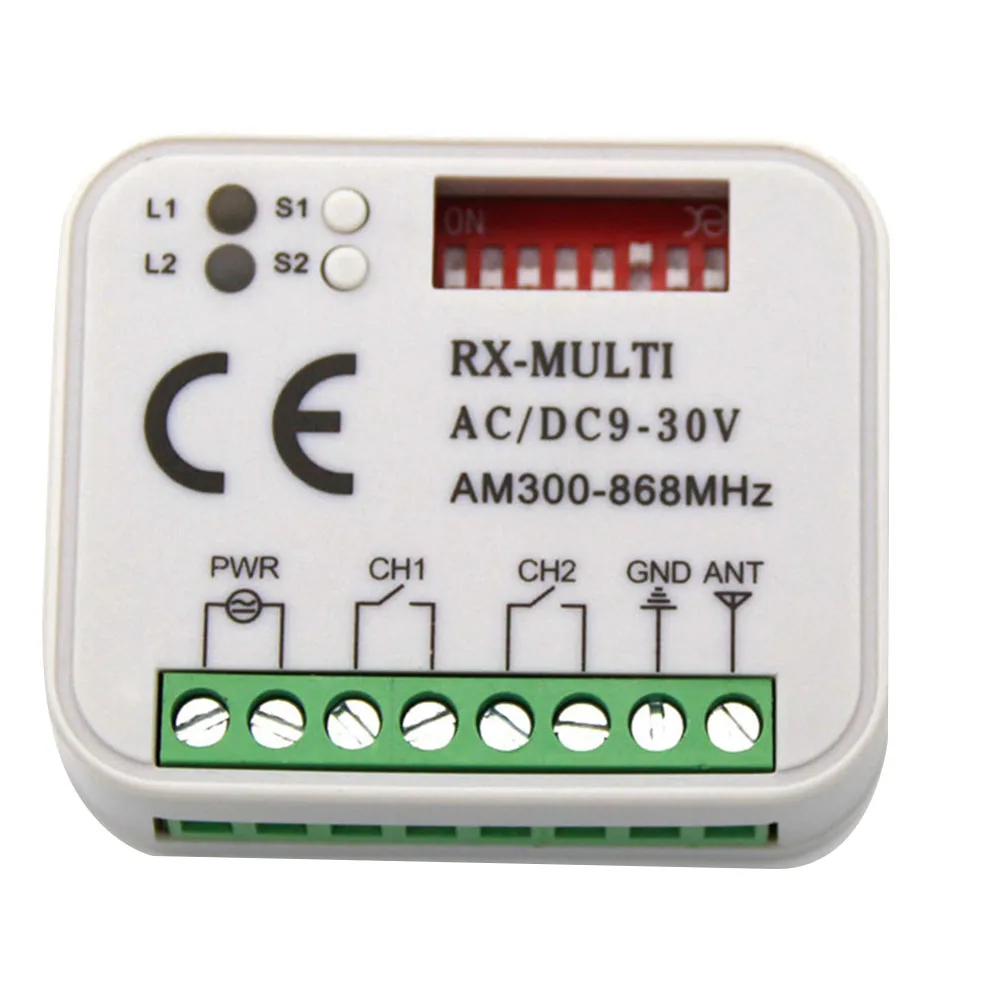 Дистанционный приемник гаражных ворот 433 868 МГц RX MULTI 300-900 переменный/постоянный