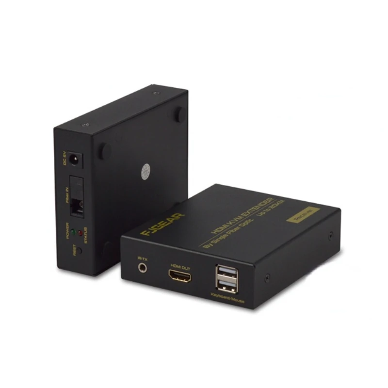 

fjgear Hot selling HDMI KVM Extender 20km supporting a long distance over fiber optic hdmi 1.4