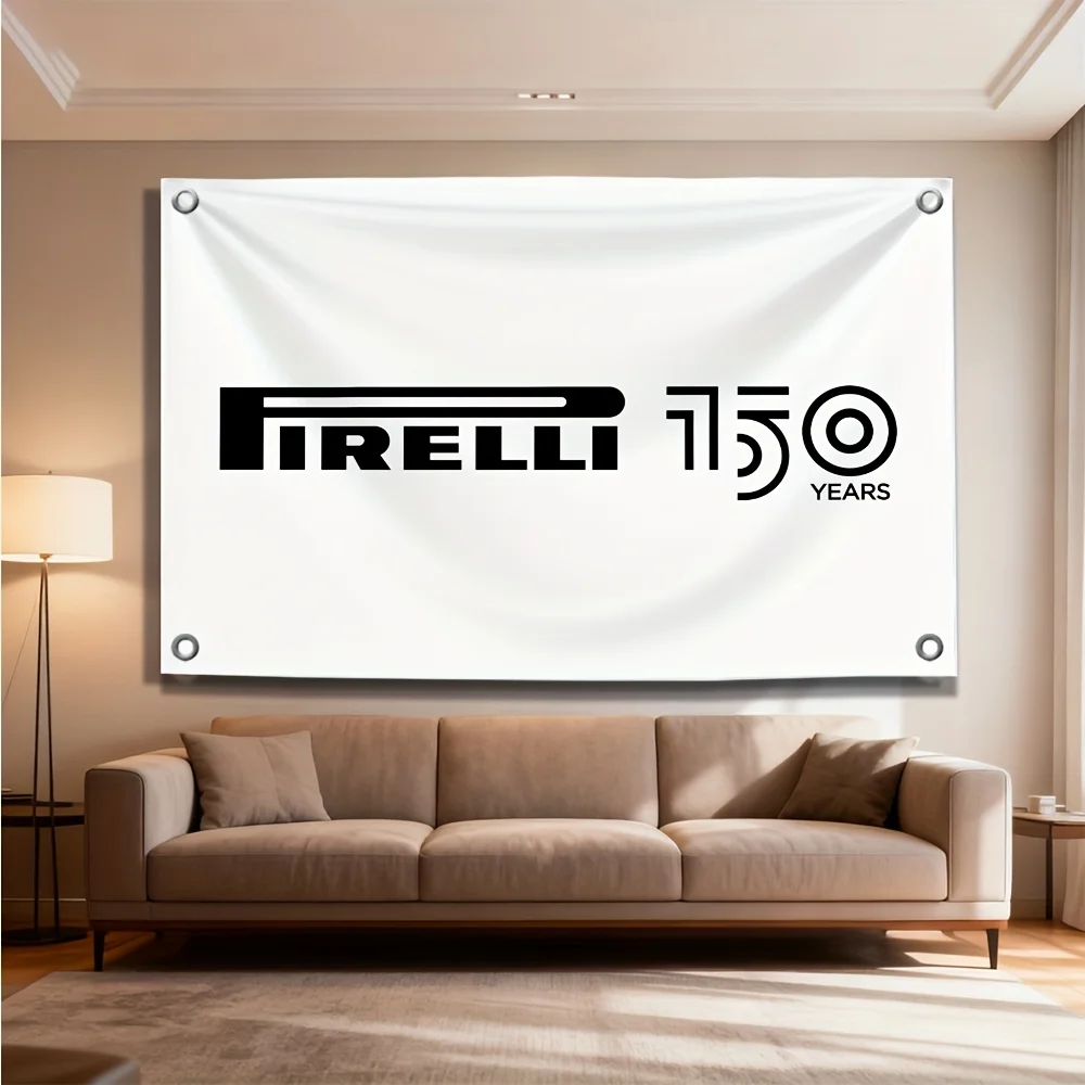 Фото Премиальный корпоративный баннер-флаг Pirelli к 150-летию, 60x90 см (24x35 дюймов), для улицы и помещений, для декора вечеринок и мероприятий №4