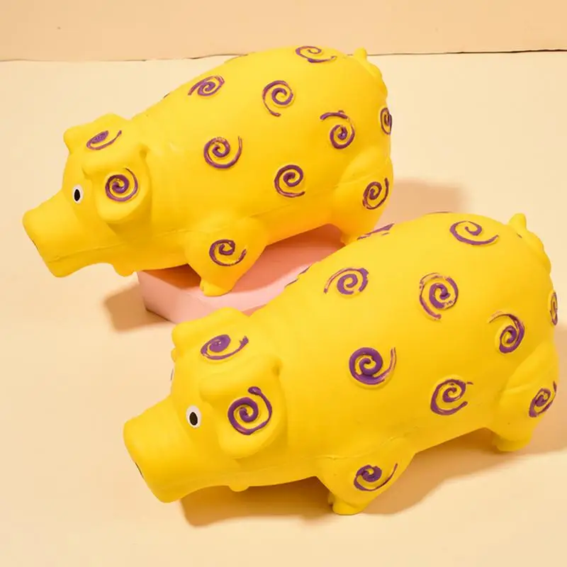 Пищалка игрушки для собак милая форма свиньи прочная Самостоятельная игра