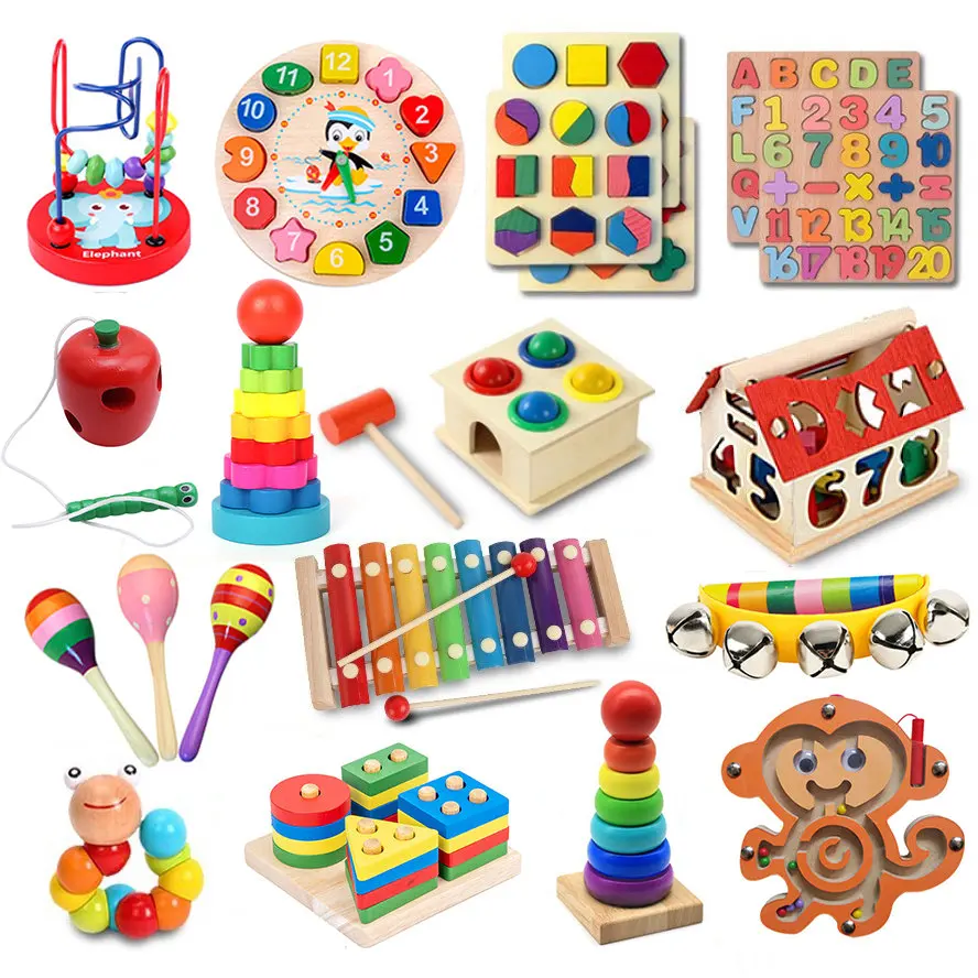 Montessori Wooden Toys Baby Games Development Montessori Toys Kids Child Puzzle Educational Toys For Children 1 2 3 Years