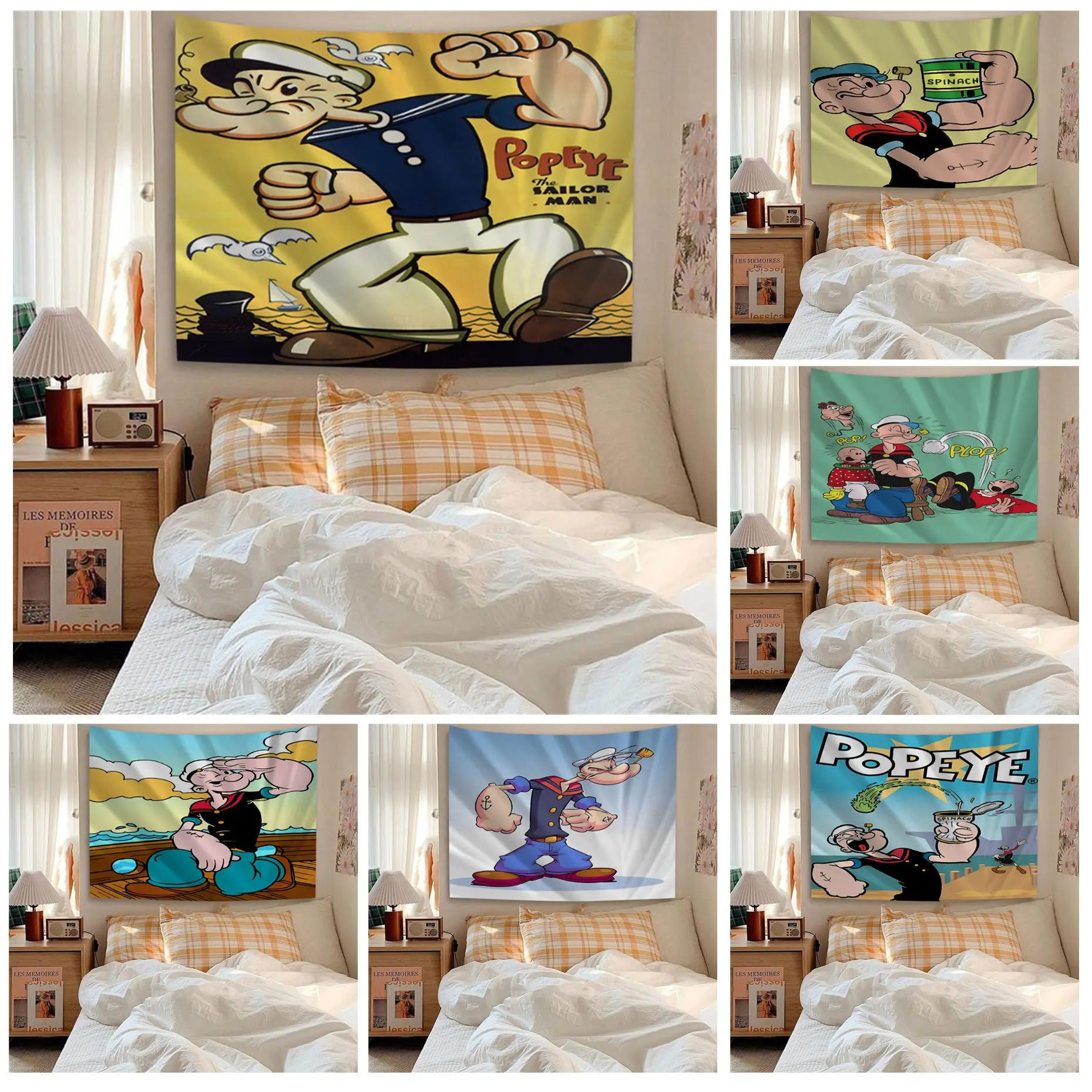 

Po-pe-ye-spinach Tapestry Cartoon Tapestry Art Science Fiction Room Home Decor Wall Hanging Sheets