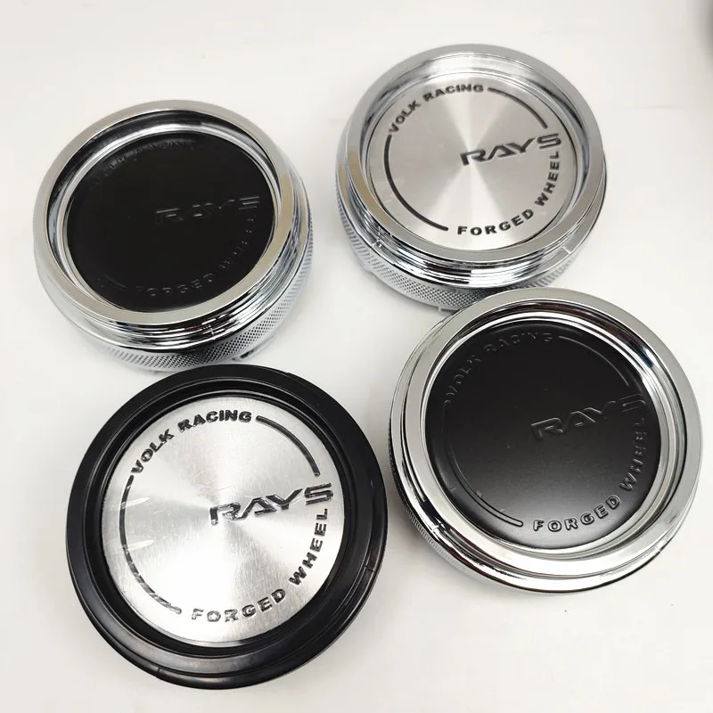

4pcs 66mm Rays Wheel Caps Car Center Hub Cover VOLK CE28 TE37 RE30 TTA ZE40 Black Chrome Emblem Auto Styling Accessories