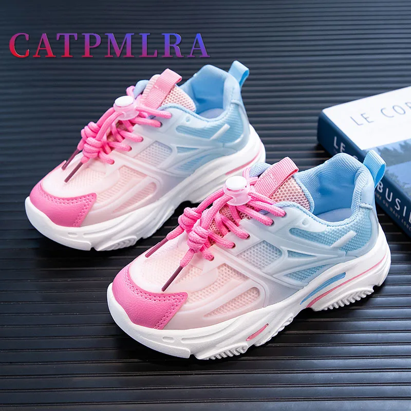 

New Trend Kids Sport Shoes for Unisex Mesh Breathable Athletic Shoes Boys Girls Elastic Band Walking Jogging Shoe Children