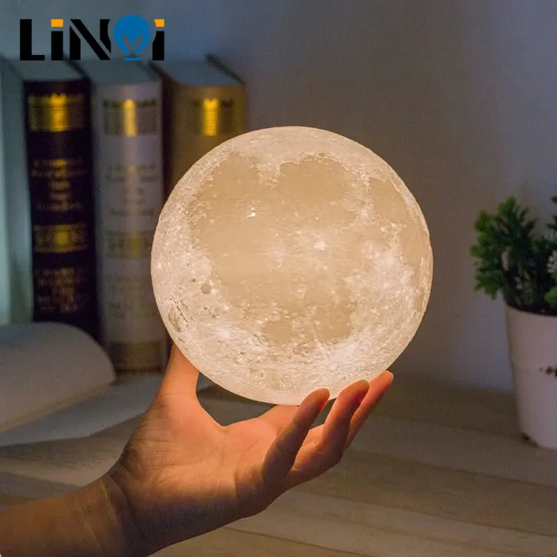 

Аккумуляторная лампа в виде Луны, светодиодный ночсветильник с сенсорным выключателем, креативное украшение для спальни, подарок на день рождения