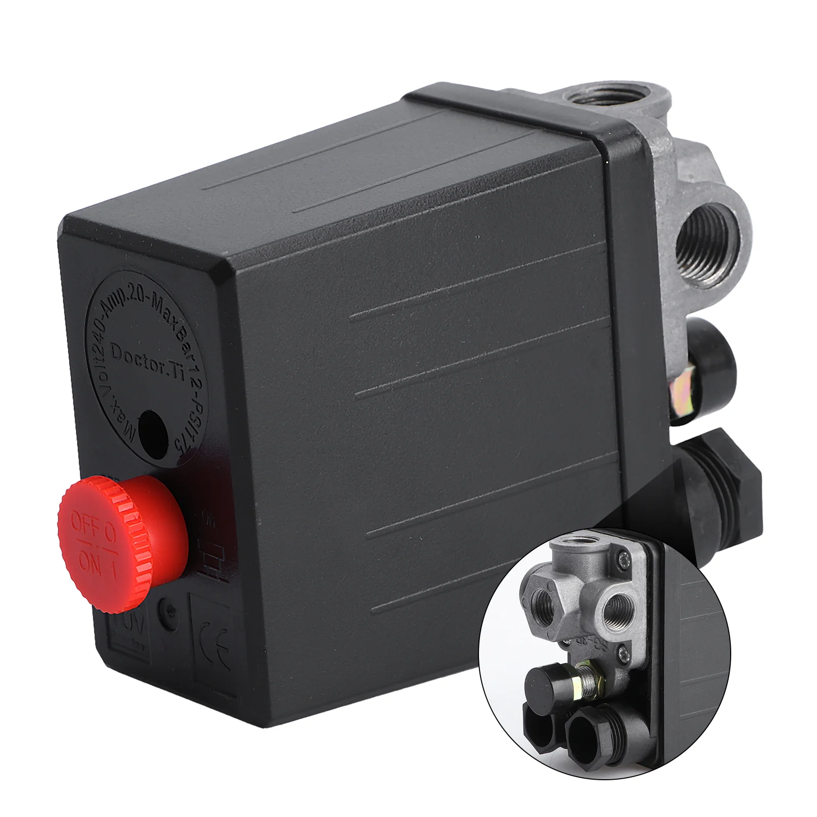 

Реле давления, однофазный соединитель шланга управления воздушным компрессором 240 В