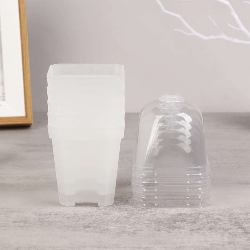 

Горшки для рассады JETTING прозрачные пластиковые 5 шт