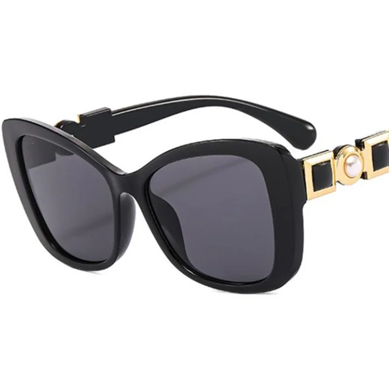 

Women Sunglasses Temperament Sun Glasses Butterfly Adumbral Anti-UV Spectacles Oversize Fame Eyeglasses Pearl Inlaid Ornamental