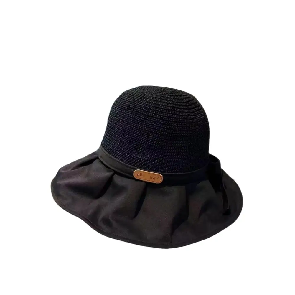 Панама хлопковая с завязками для женщин и девушек модная от солнца однотонная