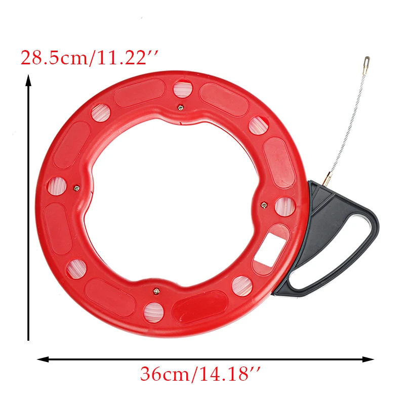 15/20/25/30M Fiberglass Fish Tape Reel Puller Conduit Ducting Rodder Pulling Wire Cable | Обустройство дома