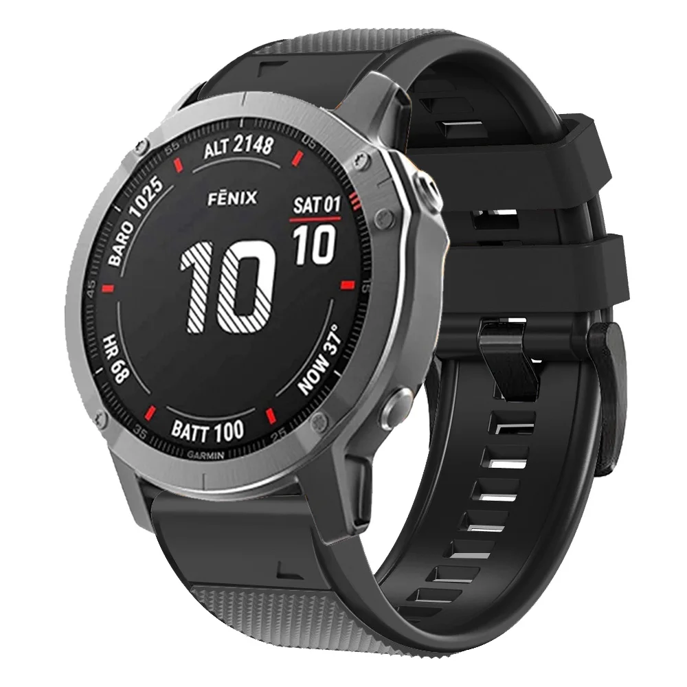 Фото Ремешок для часов Quickfit 22 мм 26 мм для Garmin Instinct 3 45 мм 50 мм Instinct2x Fenix E 8 47 мм 51 мм, силиконовый браслет Correa №3