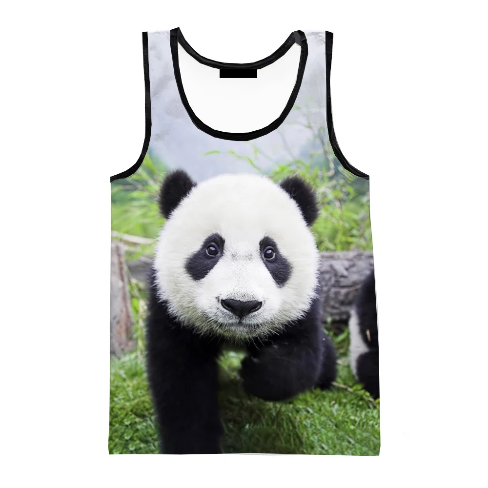 

Hot Sale Panda 3D Printed Tank Tops Men Women Summer Fashion Casual Sleeveless Shirts Hip Hop Streetwear Oversized Tops