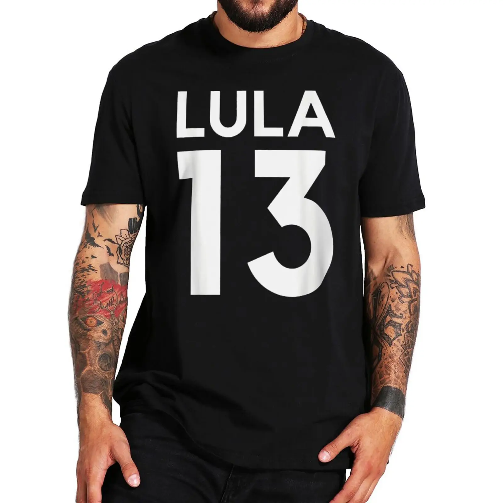 

Футболка Lula 13, 2022, классические футболки с бразильскими президентскими выборами, 100% хлопок, футболки с коротким рукавом для мужчин и женщин