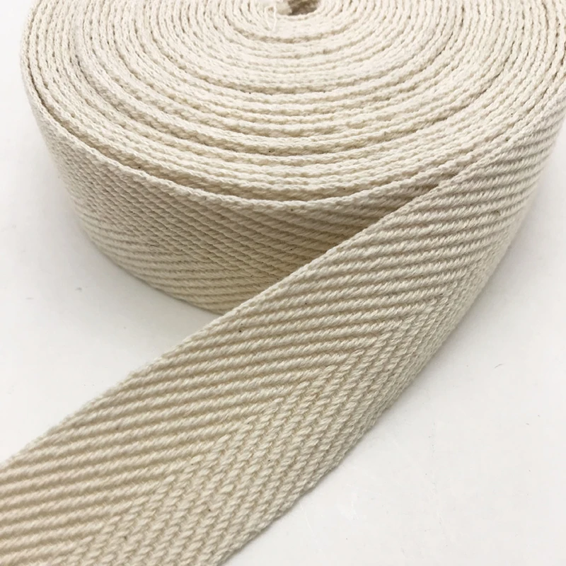 

50 Yards Cotton Webbing Herringbone Twill for DIY Crafts Decoration Bag Backpack Strap Sewing Accessories 16mm-50mm